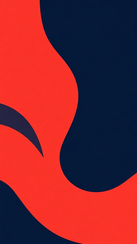 Placeholder creator video frame with coral and navy artwork